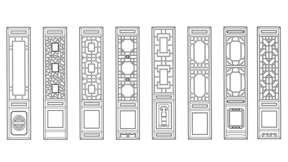 黄埔喜迎门中式花格CAD设计图样式大全